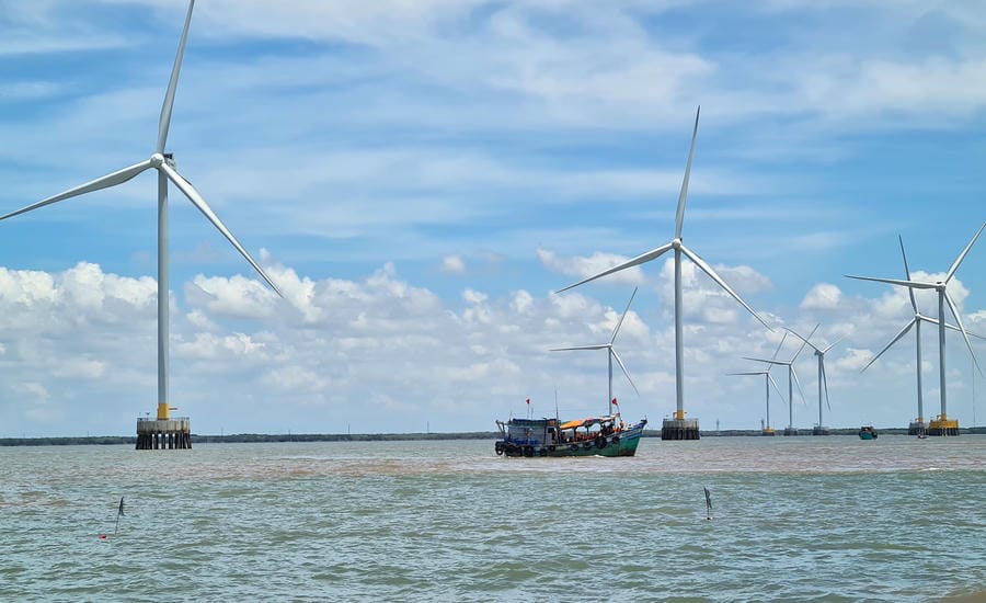 Offshore wind power project in Ca Mau province. Photo: Nhat Ho