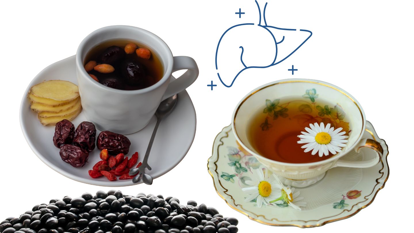 Rafraîchir le foie de l'intérieur avec du thé à la camomille et de l'eau de haricots noirs et de graines de lotus. Graphique: Hạ Mây