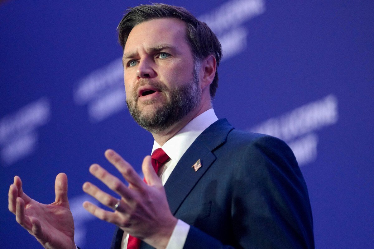 US Vice President J.D. Vance speaks in Switzerland. Photo: AFP