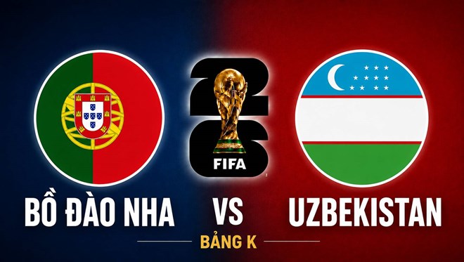 Bồ Đào Nha gặp Uzbekistan tại World Cup 2026. Đồ họa: Văn An