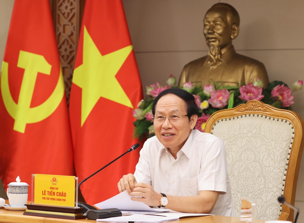 Phó Thủ tướng Chính phủ Lê Tiến Châu phát biểu. Ảnh: VGP