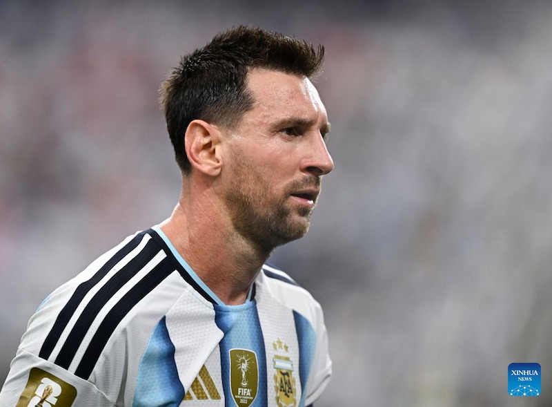 Messi sets World Cup record. Photo: Xinhua