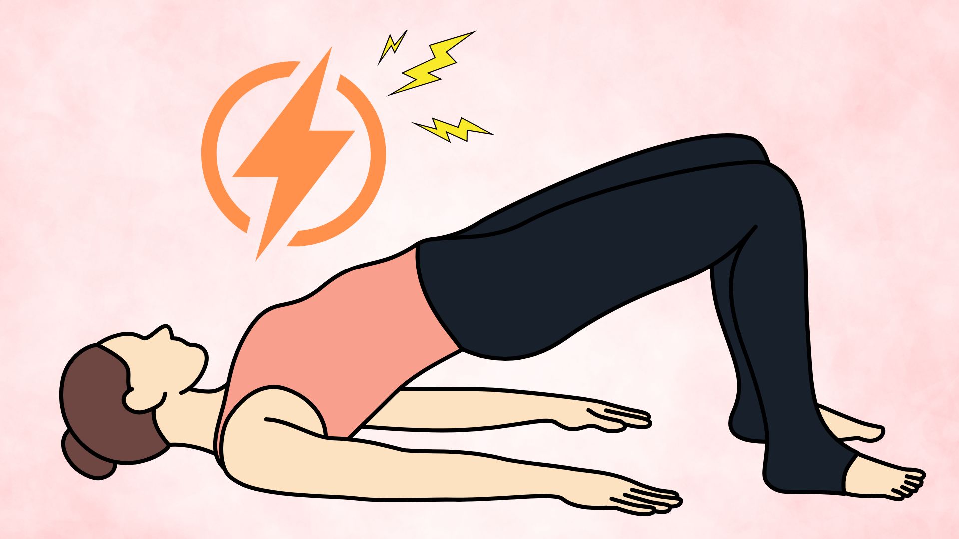 Bridge pose is an exercise to help strengthen the buttocks and core muscles. Graphics: Thanh Thanh