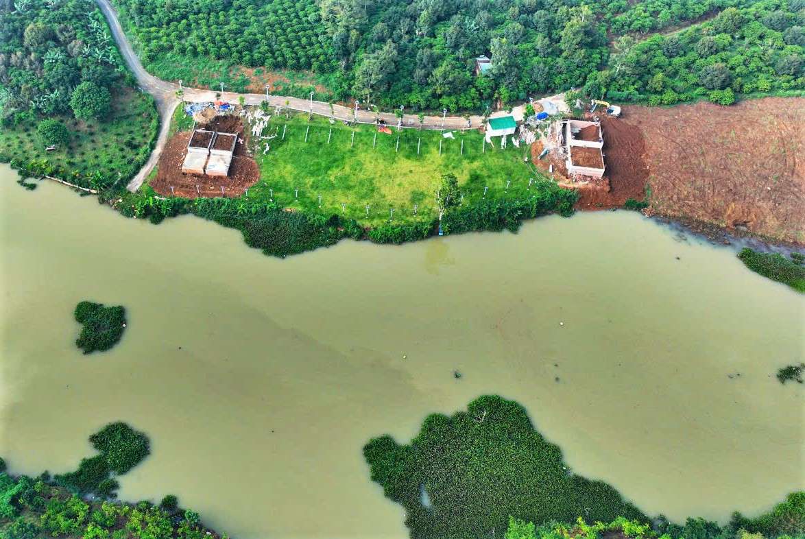 The land area of about 3,500m2 is the Emerald River Garden project drawn by real estate brokers. Photo: Phuc Khanh