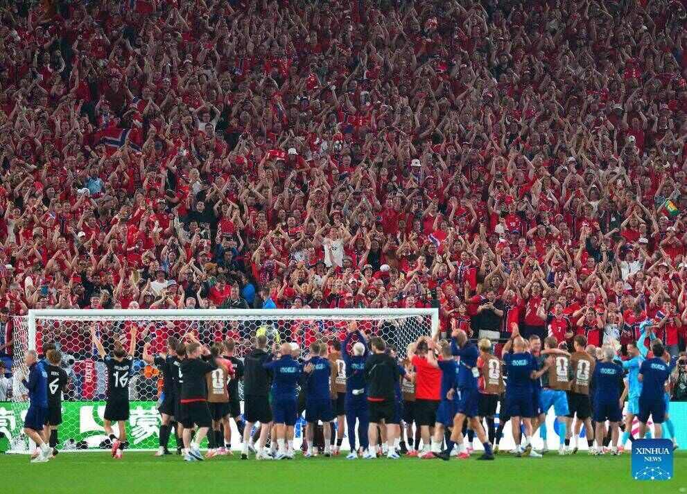 Na Uy toàn thắng cả 2 trận đầu tiên tại World Cup 2026.  Ảnh: Xinhua