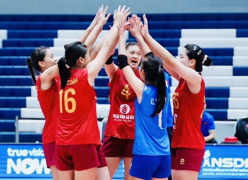 Vietnamese women's volleyball team competing at the 2026 Southeast Asian U18 Championship. Photo: Thai Volleyball Federation - TVA