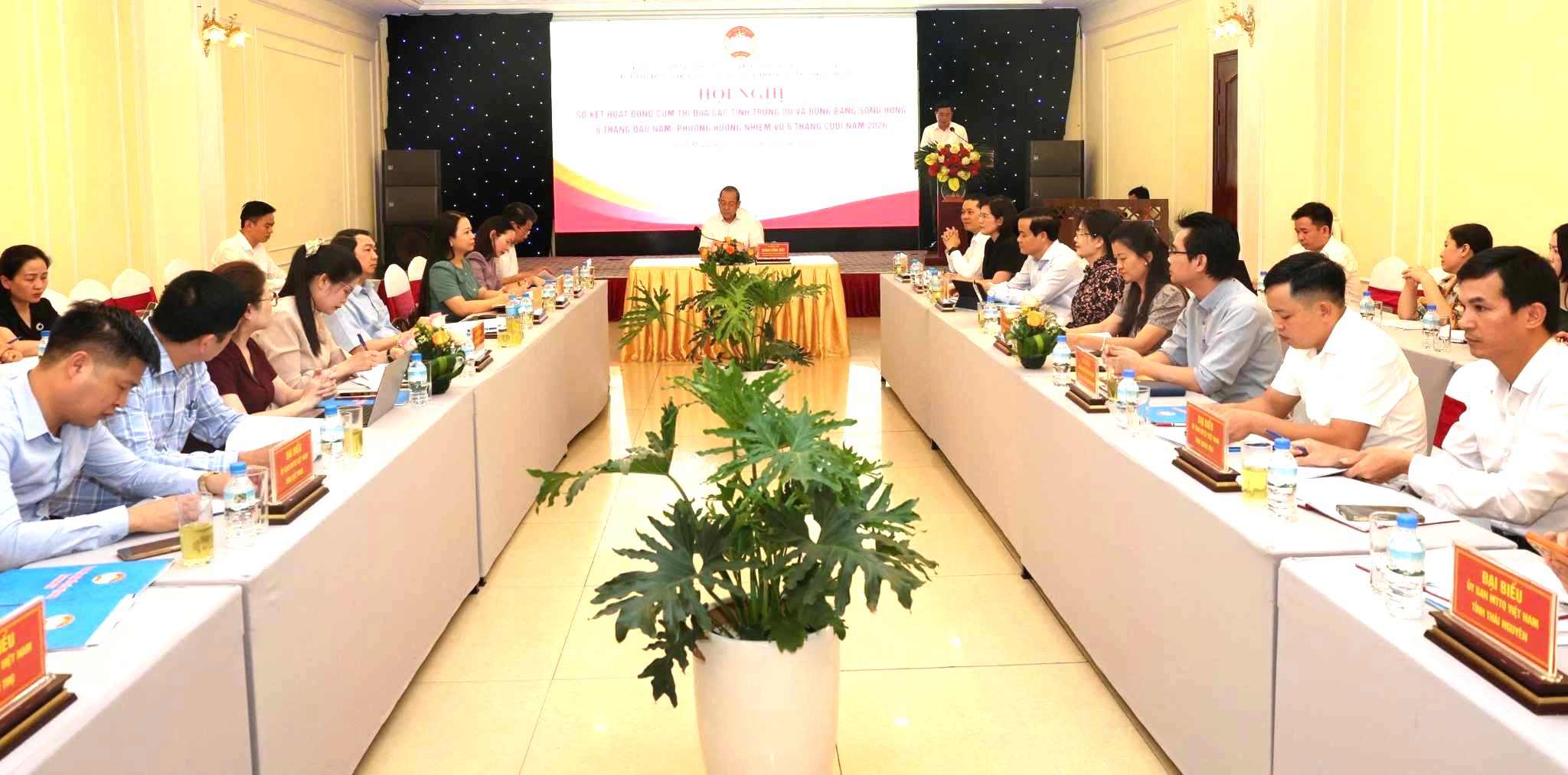 Delegates attending the preliminary conference on activities in the first 6 months of 2026 of the Vietnam Fatherland Front Committee in the Emulation Cluster of Midlands and Red River Delta provinces. Photo: Nguyen Truong