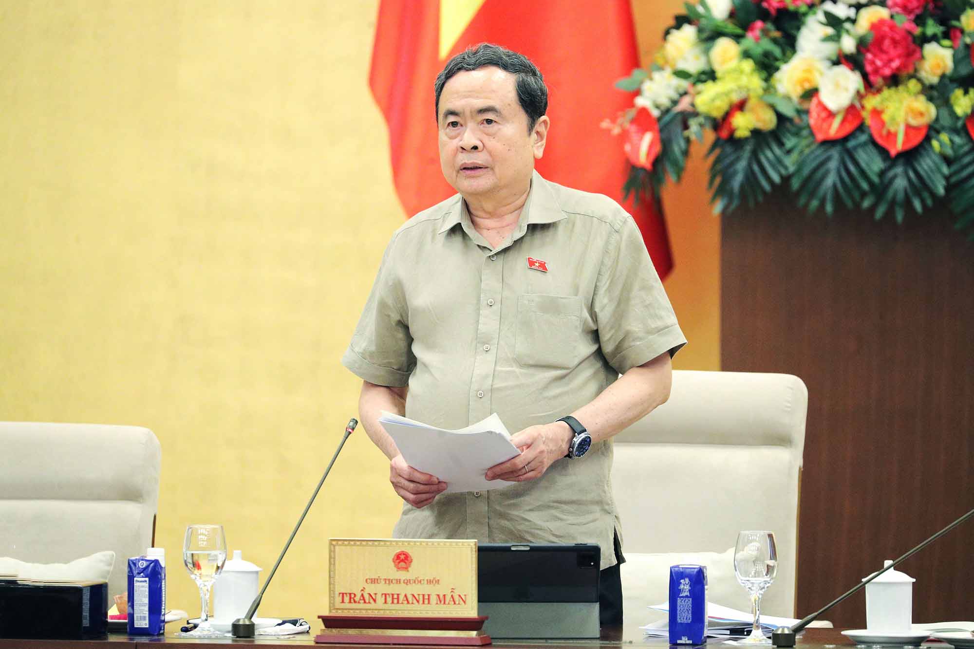 Politburo Member, National Assembly Chairman Tran Thanh Man said that the Extraordinary Session of the National Assembly will open in August 2026. Photo: Ho Long