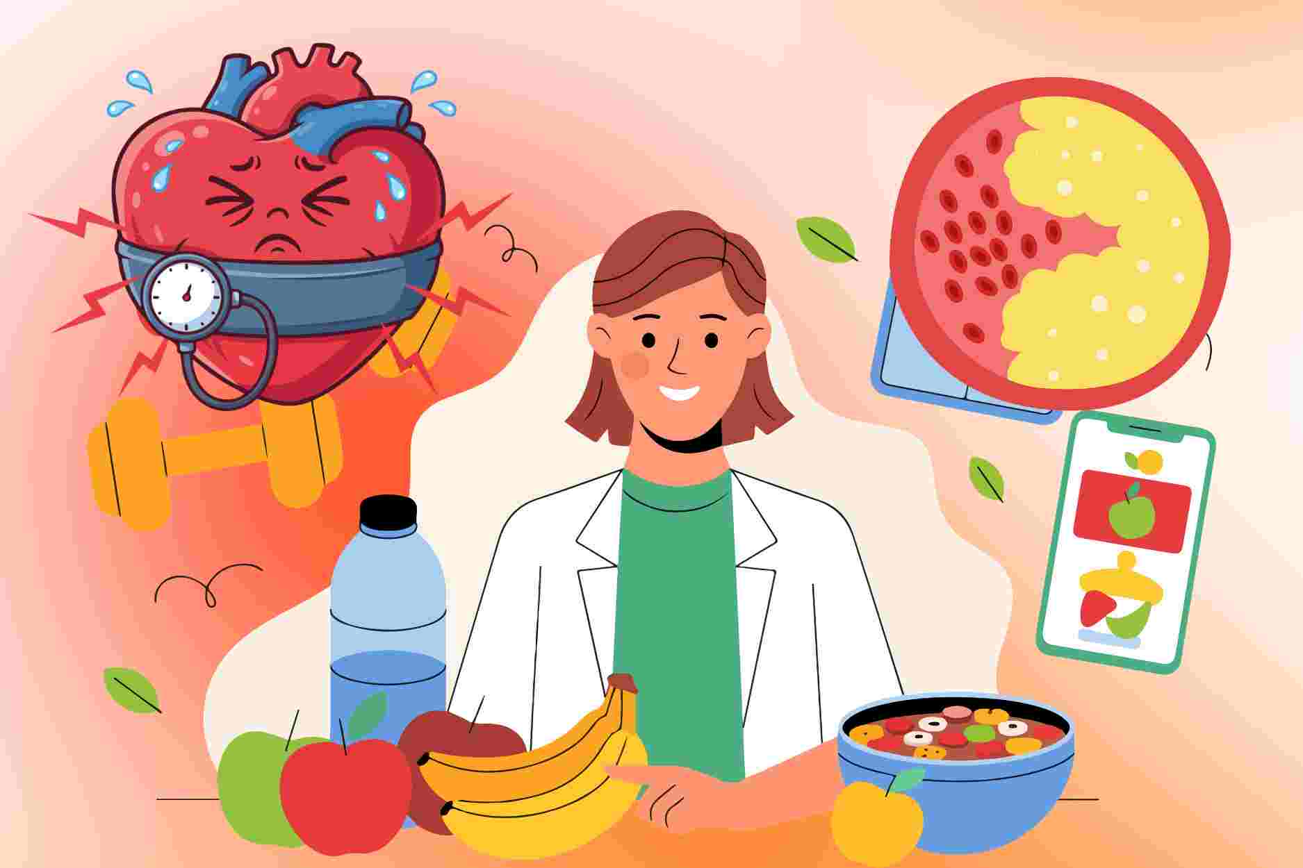 Menu scientifique de 4 repas pour les personnes souffrant d'hyperlipidémie et d'hypertension artérielle