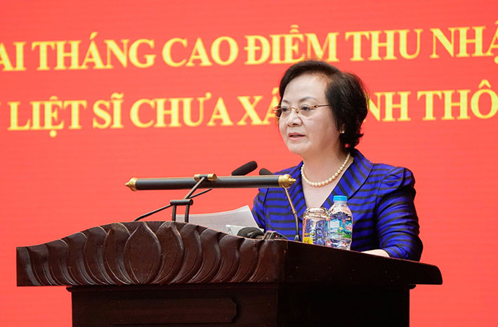 According to Secretary of the Party Central Committee, Deputy Prime Minister Pham Thi Thanh Tra, the search, repatriation, and identification of martyrs' remains is a responsibility before history, urgent, and a race against time. Photo: Viet Anh