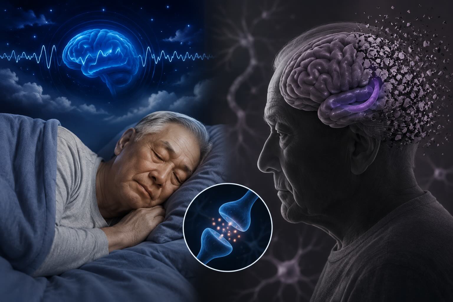 Giấc ngủ bị suy giảm có thể là dấu hiệu cảnh báo bệnh tật. Đồ họa: AI
