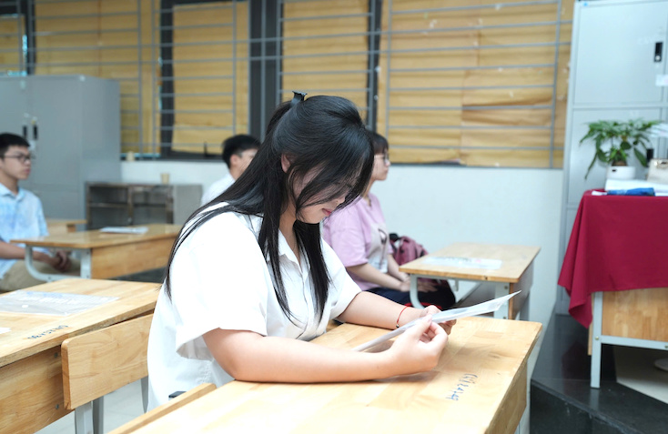 Candidates taking the 2026 high school graduation exam. Photo: Huu Chanh