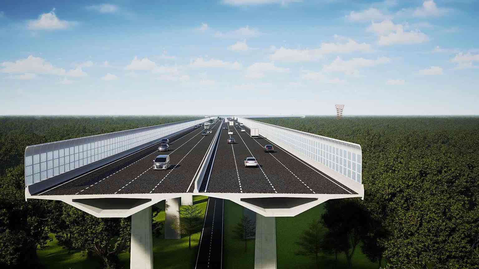 Tuyến đường 8 làn xe. Ảnh: Chủ đầu tư