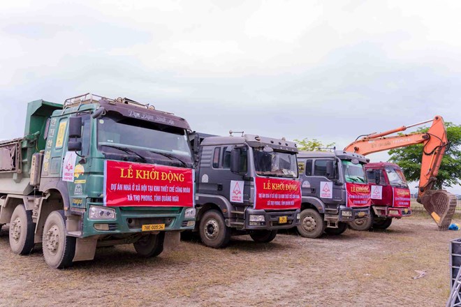 Khởi công dự án Nhà ở xã hội tại Khu thiết chế Công đoàn Quảng Ngãi tại xã Thọ Phong vào ngày 19.5.2026. Ảnh: Đông Giang