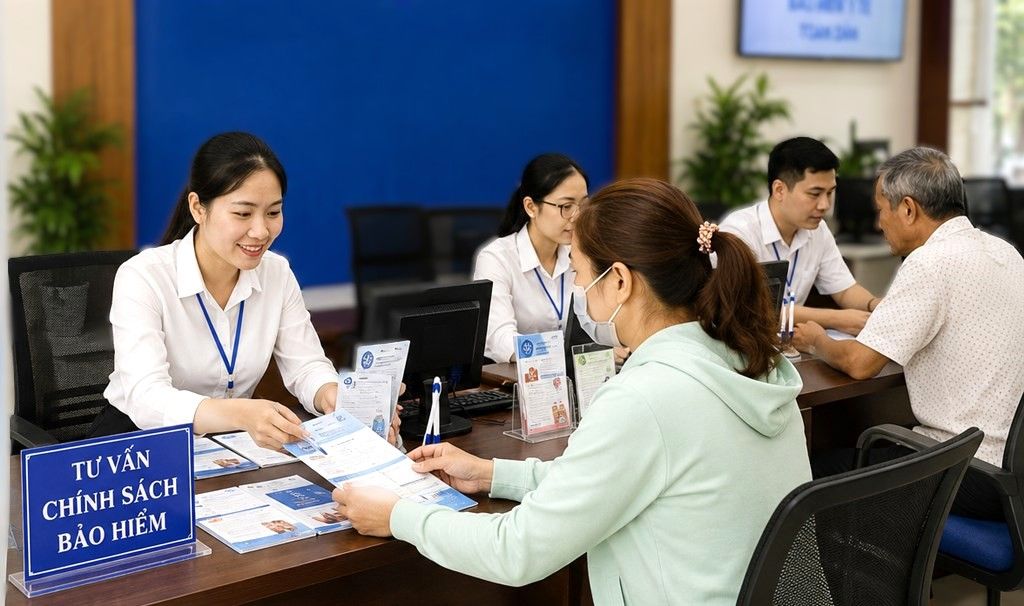 Social insurance advice for people in Ca Mau. Photo: Ca Mau Social Insurance.