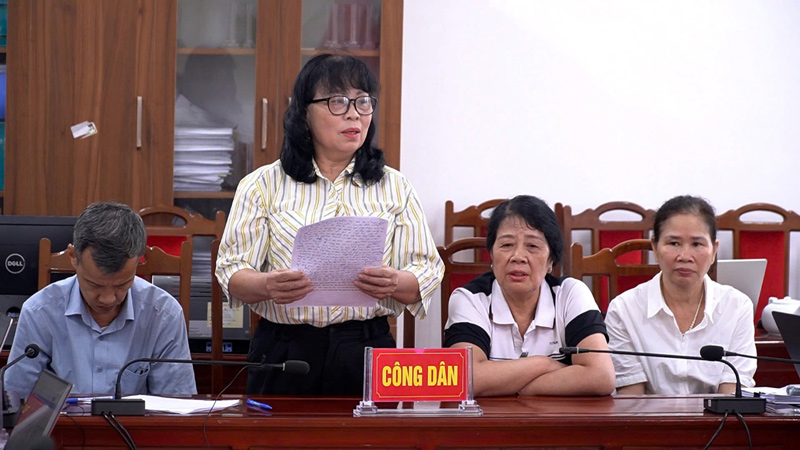 Công dân phát biểu tại buổi tiếp công dân định kỳ tháng 6.2026. Ảnh: Văn phòng Tỉnh ủy Lào Cai