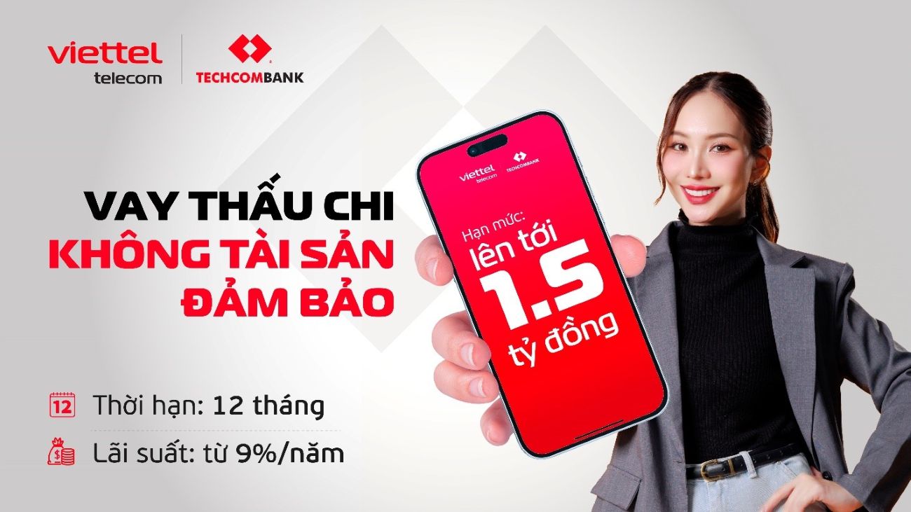 Supporting small and medium-sized enterprises (SMEs), implementing unsecured overdraft loan packages with a limit of up to 1.5 billion VND. Photo: Viettel Telecom