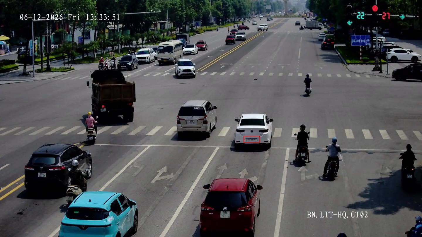 Car owner fined remotely in Bac Ninh. Photo: Bac Ninh Traffic Police