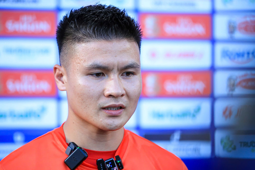 Midfielder Nguyen Quang Hai of the Vietnamese team. Photo: Minh Dan