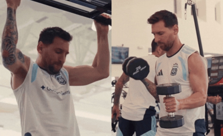 Messi still trains on his 39th birthday. Photo: Cut from video