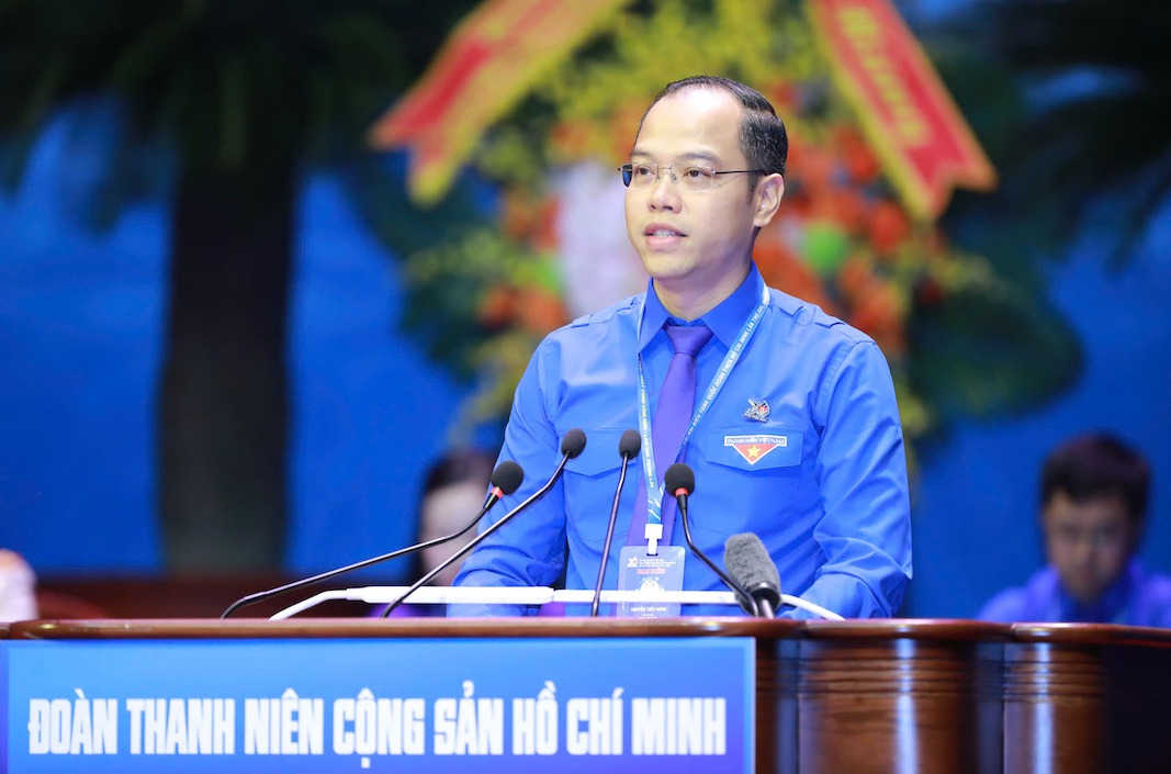 Bí thư Thành đoàn Hà Nội khẳng định, khi lý tưởng được đặt đúng vào dòng chảy của thời đại, thanh niên luôn sẵn sàng cống hiến. Ảnh: Hữu Chánh