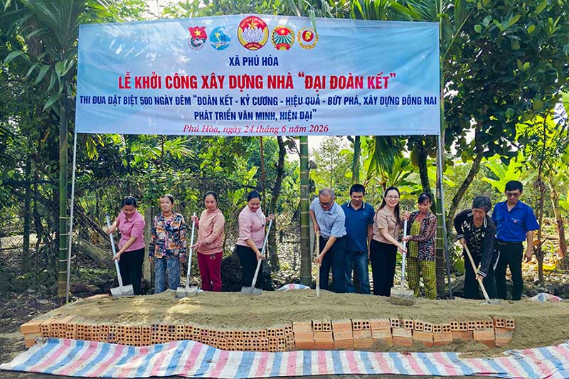 Đồng Nai khởi công 5 căn nhà Đại đoàn kết cho hộ nghèo