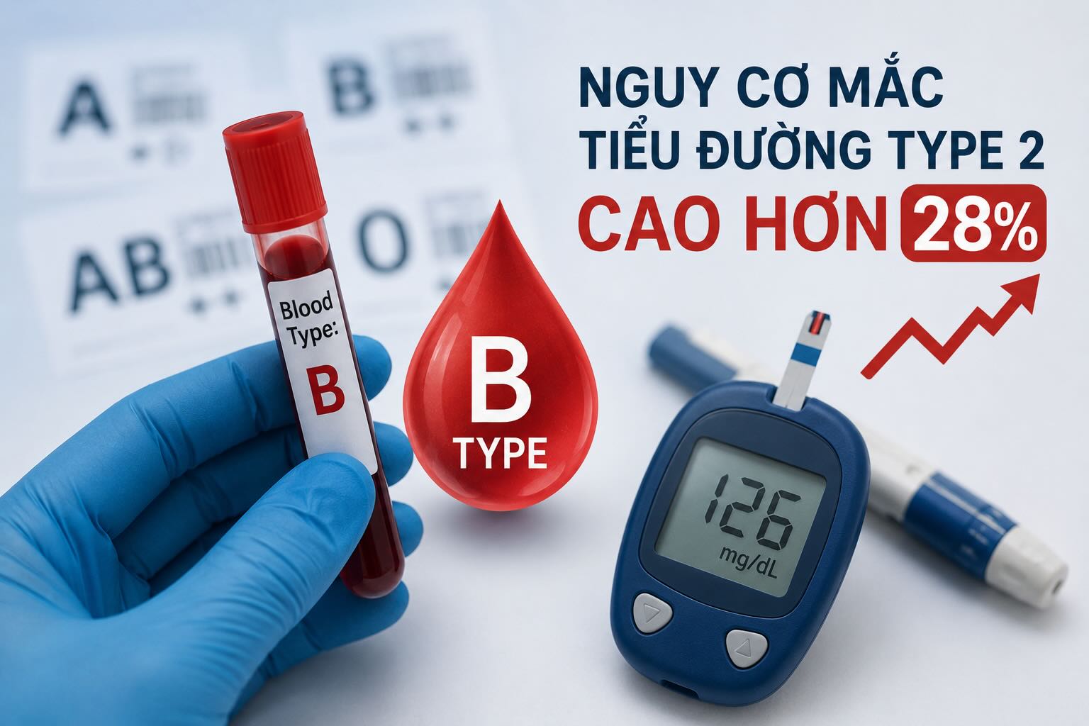 Blood type at high risk of type 2 diabetes. Graphics: AI