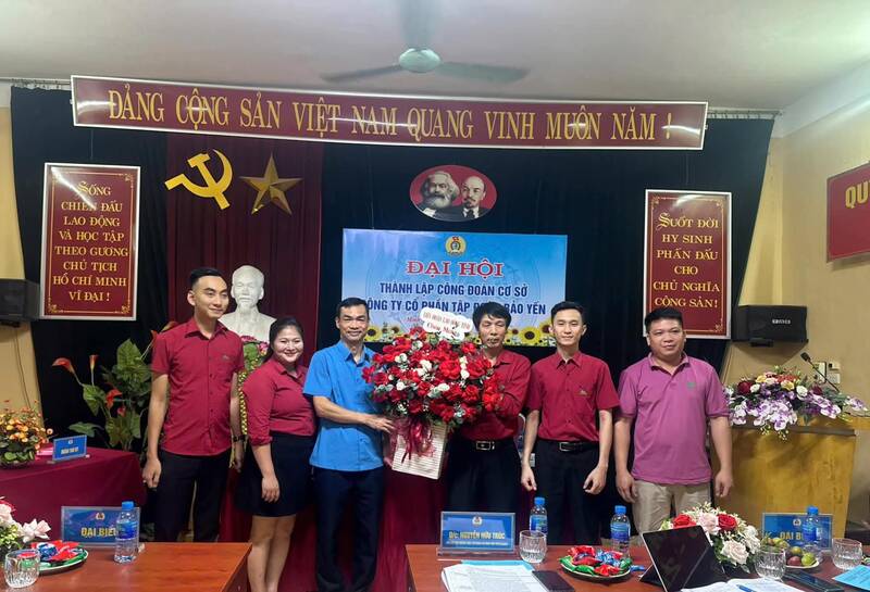 Establishment of grassroots trade union of Bao Yen Group Joint Stock Company. Photo: Tuyen Quang Trade Union