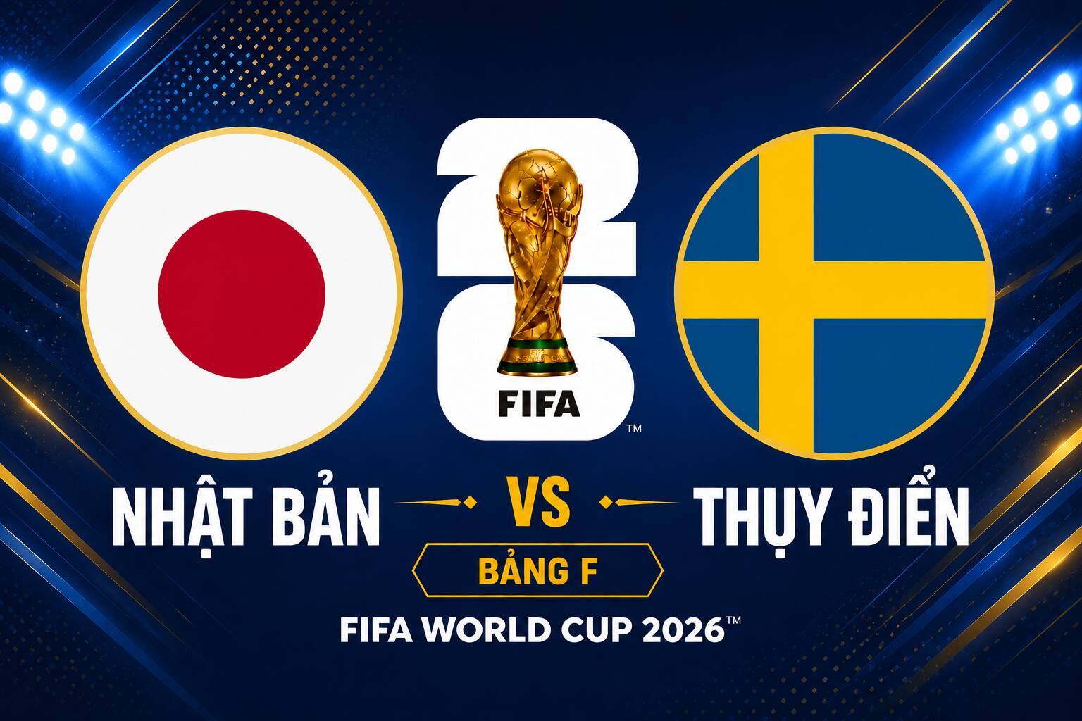 Predicción del marcador Japón vs Suecia en la Copa Mundial de 2026. Gráfico: Dieu Anh