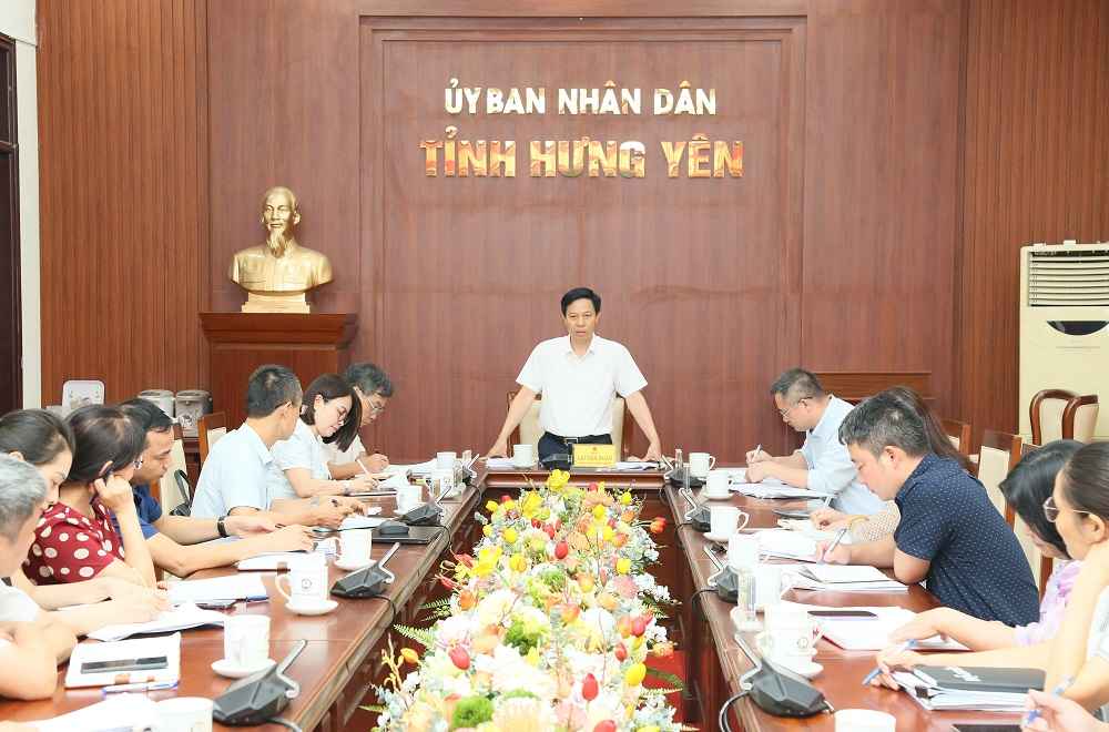 Phó Chủ tịch UBND tỉnh Lại Văn Hoàn phát biểu chỉ đạo tại cuộc họp. Ảnh: Tất Đạt