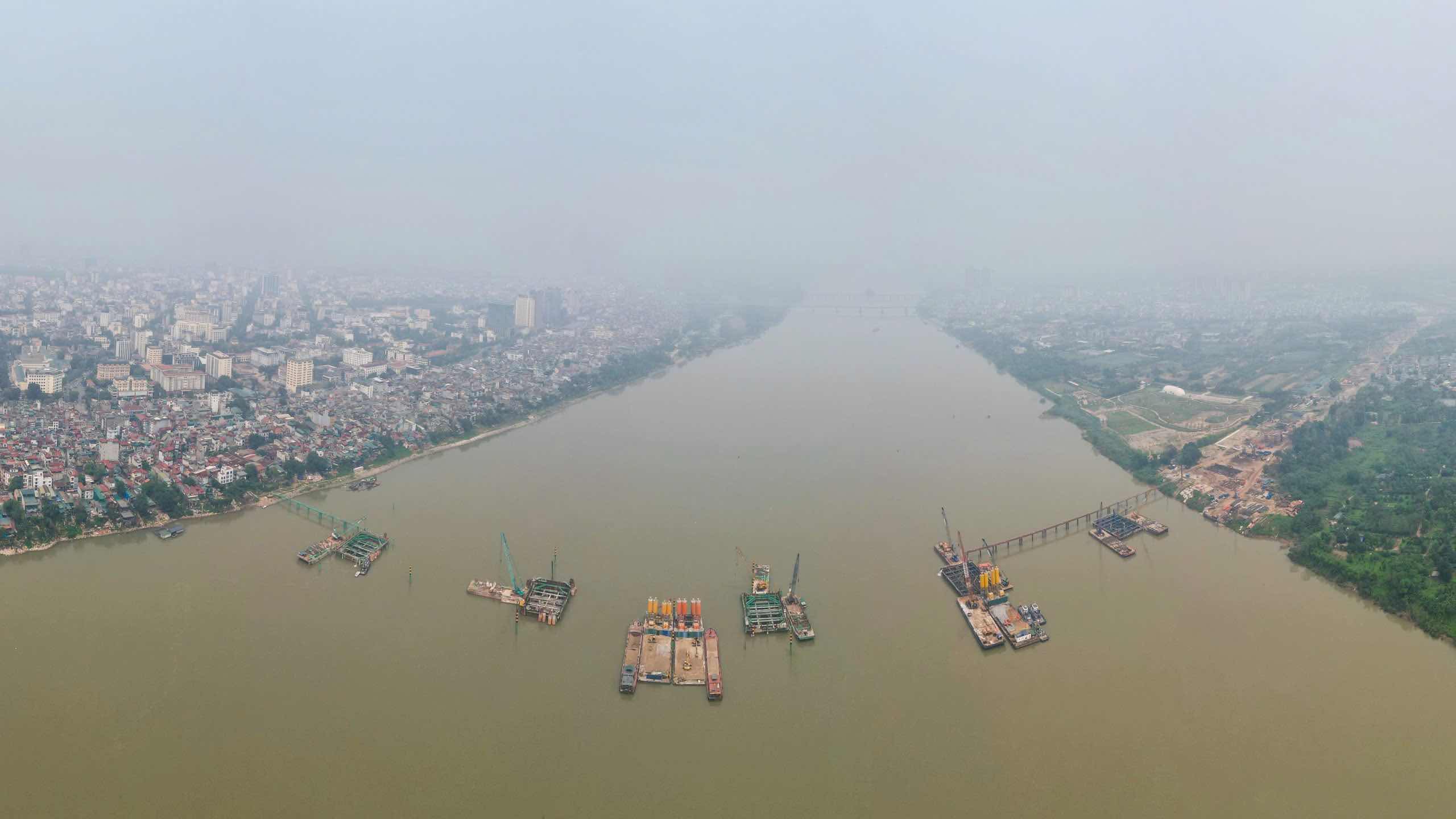 Detailed planning project 1/500 of the Red River Avenue Axis is being implemented by investors. Photo: Huu Chanh