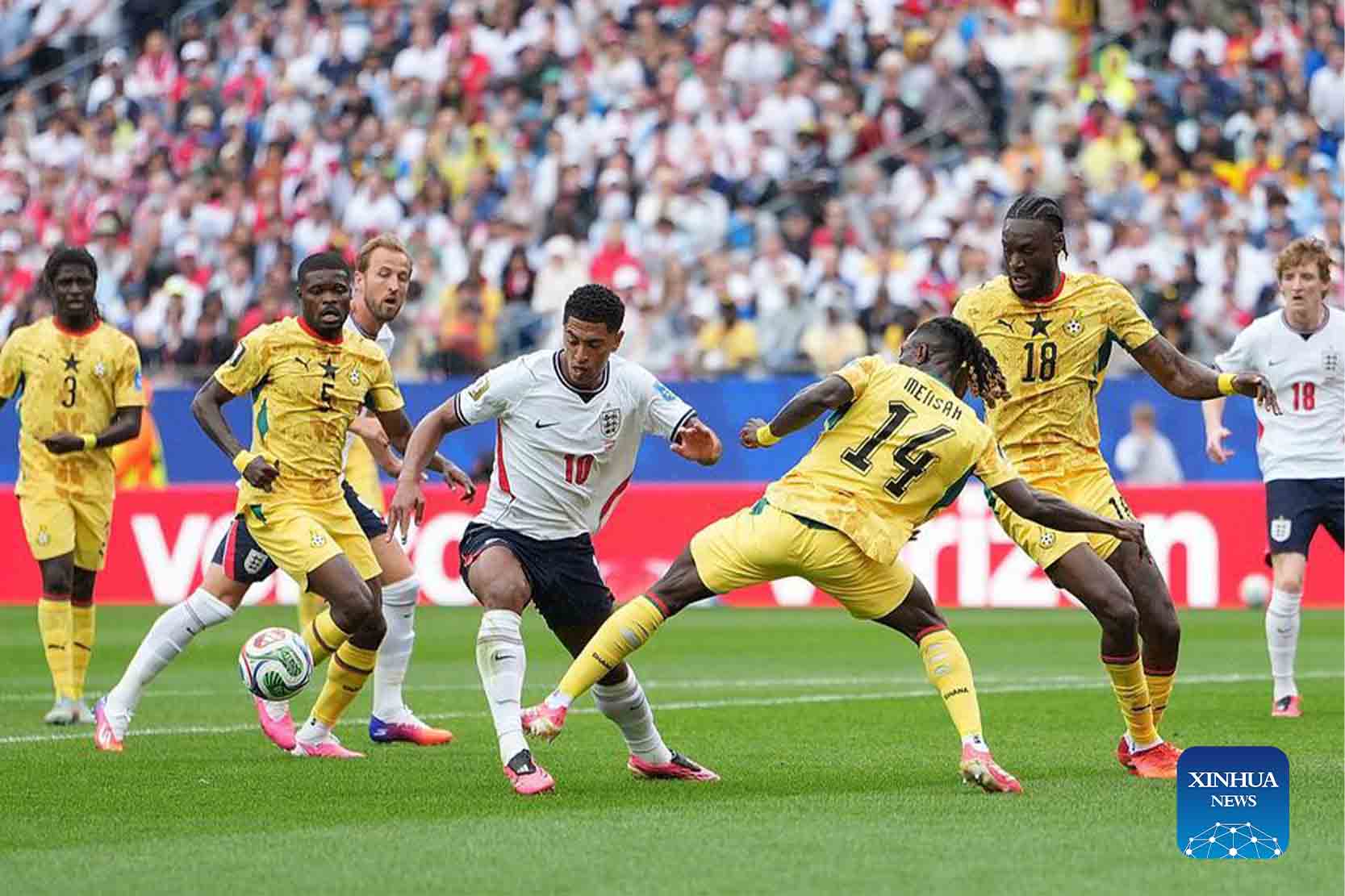 Jude Bellingham và các đồng đội cần lấy lại sự tự tin ở trận đấu cuối cùng với Panama để làm hành trang cho vòng 32 đội. Ảnh: Xinhua