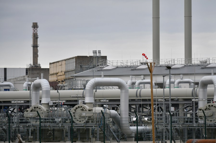 Base of the Nord Stream 2 gas pipeline in Lubmin, Germany. Photo: Xinhua