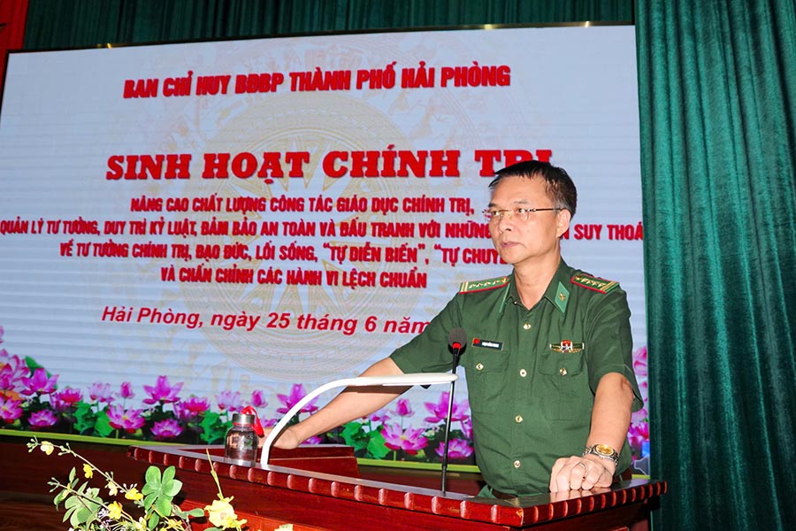 Bộ đội Biên phòng Hải Phòng đẩy mạnh chỉnh huấn, siết chặt kỷ luật
