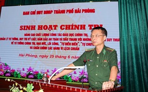 Bộ đội Biên phòng Hải Phòng đẩy mạnh chỉnh huấn, siết chặt kỷ luật