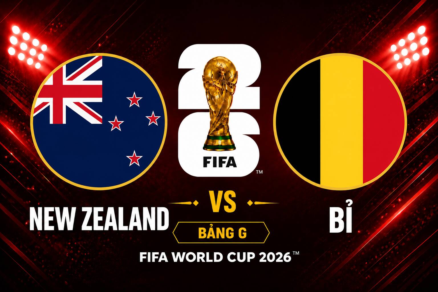 Predict the score of New Zealand vs Belgium at World Cup 2026. Graphics: Van An