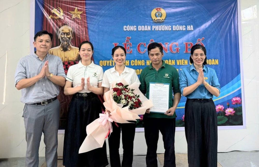 The grassroots trade union of Thanh Long Quang Tri Joint Stock Company was established with 25 union members. Photo: Quang Tri Trade Union