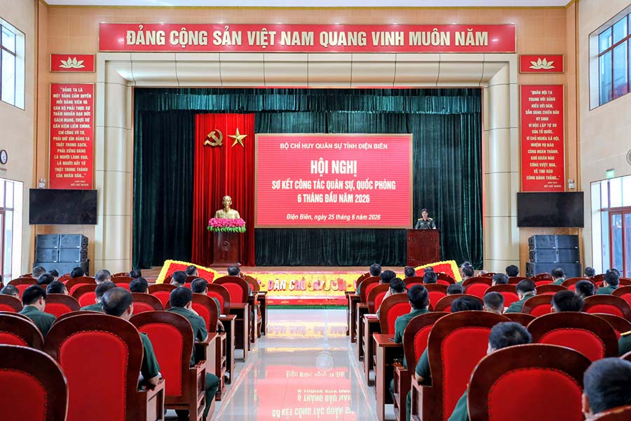 Trong 6 tháng đầu năm, Bộ CHQS tỉnh Điện Biên đã hoàn thành tốt các nhiệm vụ quân sự, quốc phòng. Ảnh: Cổng TTĐT Điện Biên