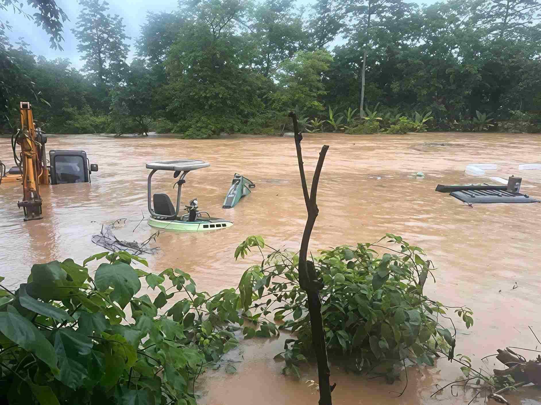 Rain and floods are causing flooding and landslides in many places in Cao Bang. Photo: Hoa An Commune