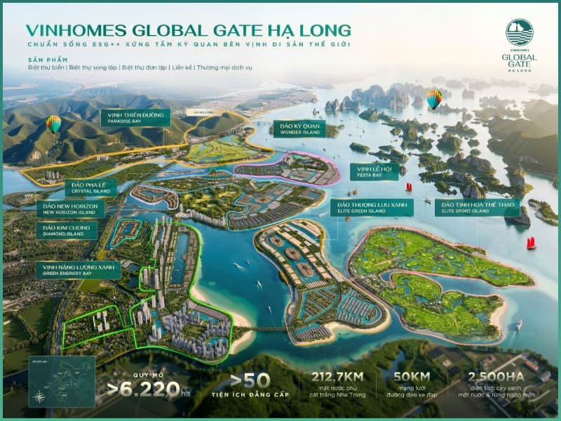 Tinh hoa The thao Island is a valuable "pharmaceutical" source at Vinhomes Global Gate Ha Long. Photo: Vinhomes