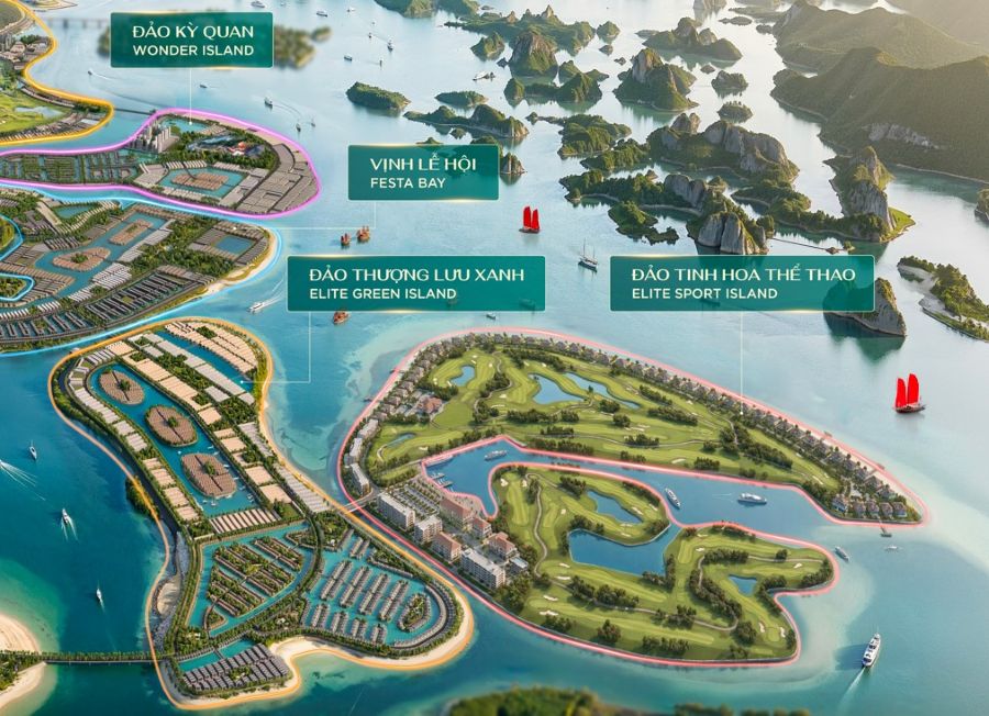 Tinh hoa The thao Island is a valuable "pharmaceutical" source at Vinhomes Global Gate Ha Long. Photo: Vinhomes