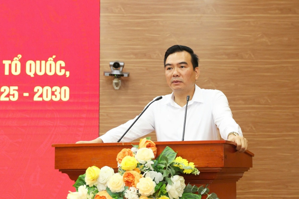 Dr. Nguyen Minh Chung, Member of the Standing Committee, Head of the Propaganda and Mass Mobilization Department of the Party Committee of the Fatherland Front, Central mass organizations. Photo: mattran. org