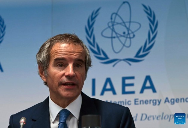 IAEA Director General Rafael Grossi said he had exchanged views with Iran on the issue of nuclear inspection. Photo: Xinhua