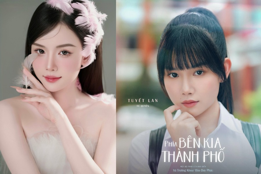 The movie "The Other Side of the City" is Tu Quyen's first prime time movie. Photo: Character provided.