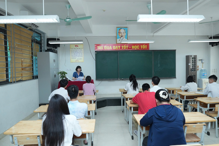 Candidates taking the 2026 high school graduation exam. Photo: Huu Chanh