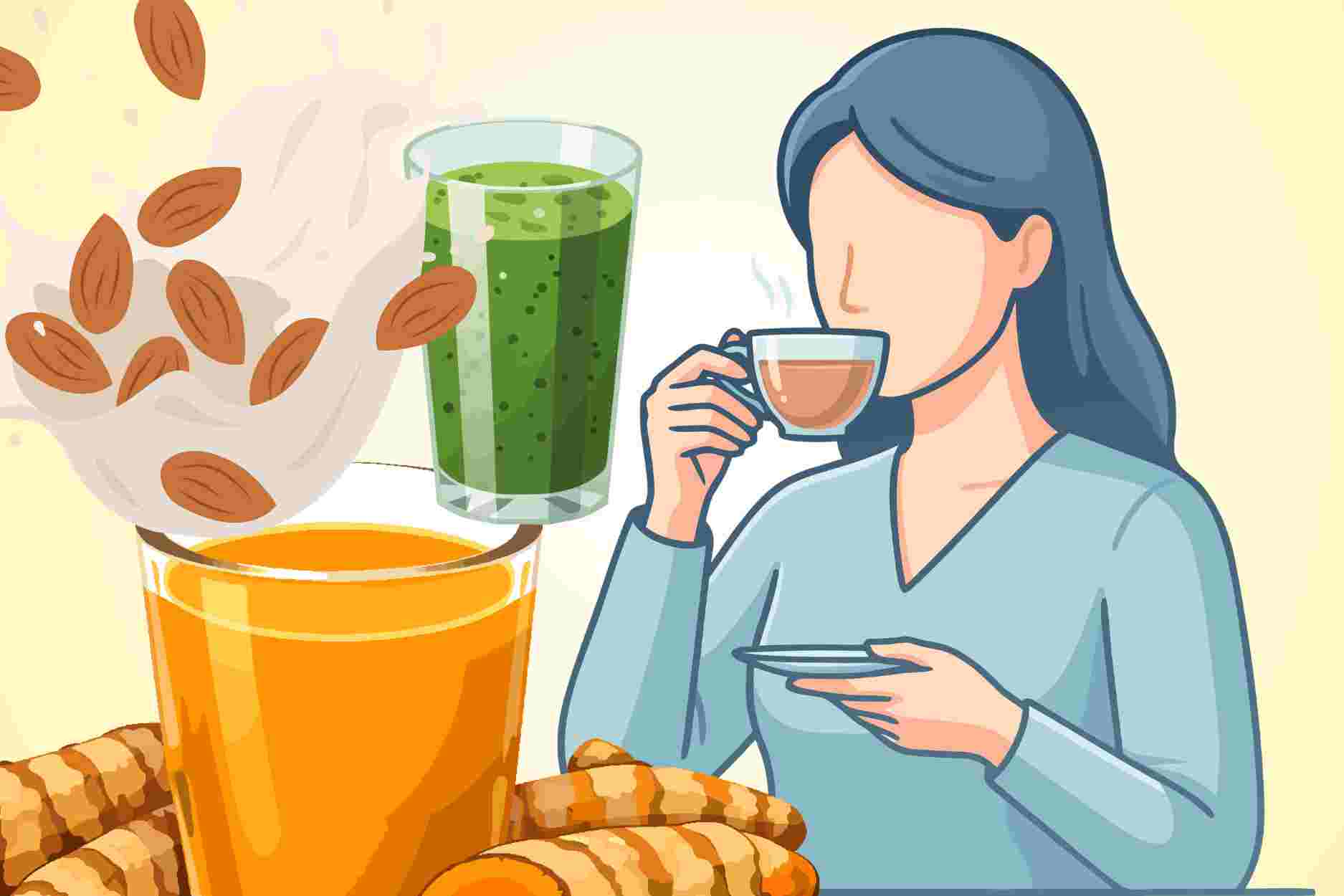 ビタミンが豊富な3つの朝の飲み物、骨を強くする