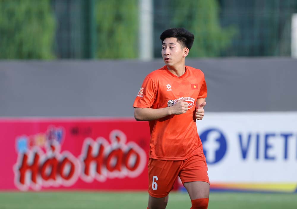 Defender Nguyen Nhat Minh of the Vietnamese national team. Photo: VFF