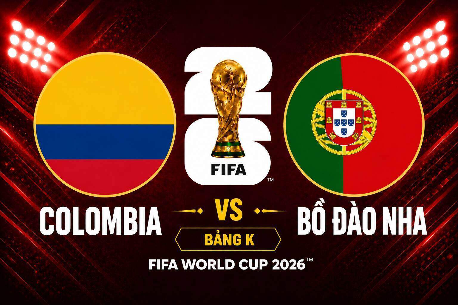 Predict the score of Colombia vs Portugal at World Cup 2026. Graphics: Dieu Anh