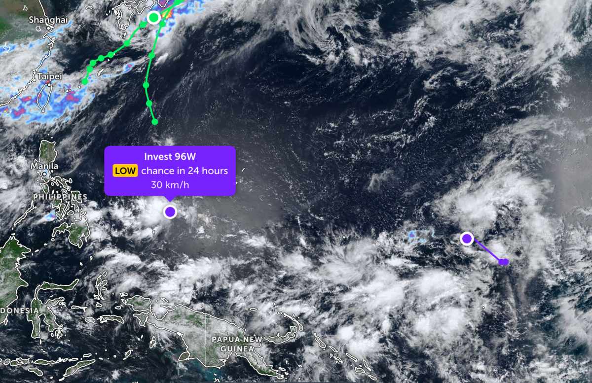Nueva baja presión formada cerca del Mar del Este. Foto: JTWC