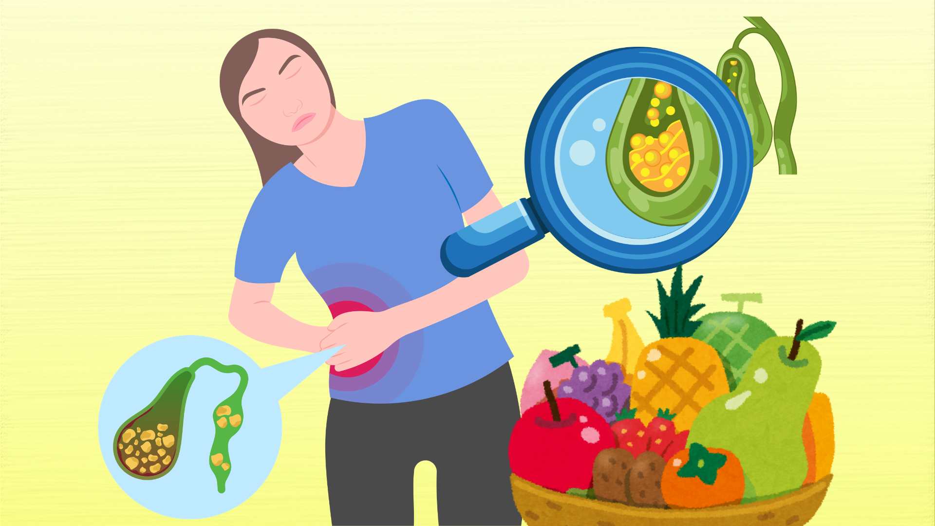 Les personnes atteintes de calculs biliaires devraient compléter avec ces 3 types de fruits